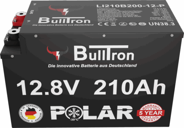 Batterie BullTron Polar 210 Ah LiFePO4 12,8 V Akku mit Smart BMS, Bluetooth App, aktiver Balancer und Heizung – Bild 2