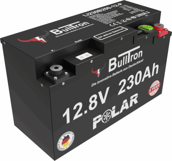 Batterie BullTron Polar 230Ah LiFePO4 12,8 V Akku mit Smart BMS, Bluetooth App, aktiver Balancer und Heizung