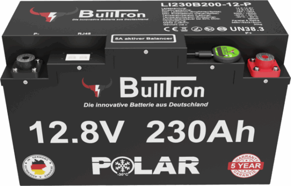 Batterie BullTron Polar 230Ah LiFePO4 12,8 V Akku mit Smart BMS, Bluetooth App, aktiver Balancer und Heizung – Bild 2