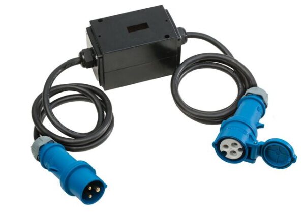 Stromzähler Weingärtner CEE 3- polig 230 V / 16 A, 2 x 1,5 m Leitung H07RN-F 3G2,5, MID geeicht, Schutzkontaktstecker
