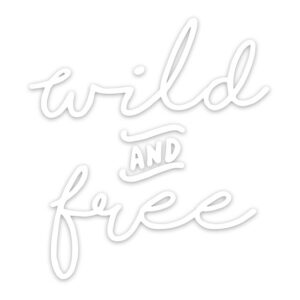 Autoaufkleber Advanture Shop Wild & Free weiß