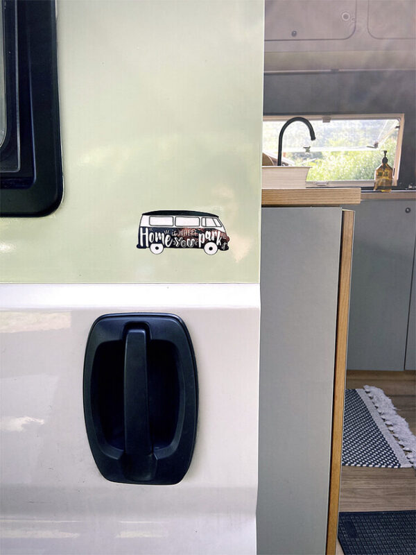 Autoaufkleber Advanture Shop Home is where you park it – Bild 2