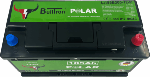 Batterie BullTron Polar 185 Ah LiFePO4 12,8 V Akku mit Smart BMS, Bluetooth App und Heizung 200 A – Bild 4