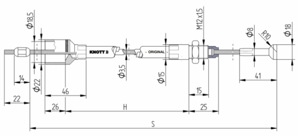 Seilzug KNOTT H=900 / S=1090 – Bild 2