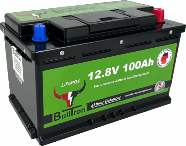 Batterie BullTron 100Ah LiFePO LiFePO4 12,8V Akku mit 100A BMS