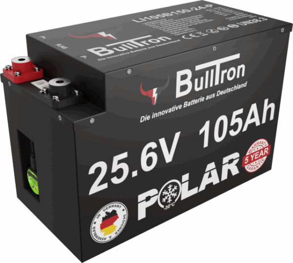 Batterie BullTron Polar 105Ah LiFePO4 25,6V mit 150A BMS
