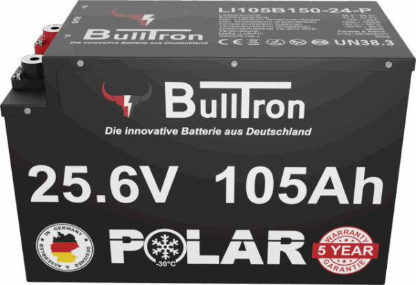 Batterie BullTron Polar 105Ah LiFePO4 25,6V mit 150A BMS – Bild 3