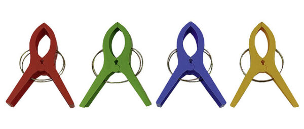 Strandhandtuch Halter HAPPY PEOPLE 4 Stück Fb. multicolor