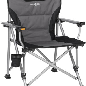 Campingstuhl BRUNNER Raptor Jackofall mit Getränkehalter, grau / schwarz