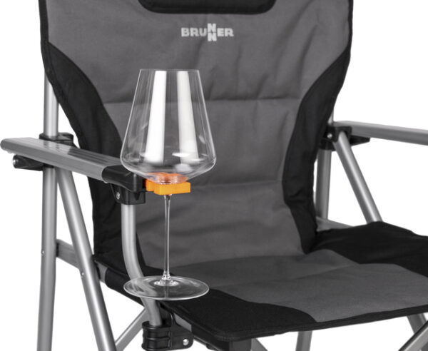 Campingstuhl BRUNNER Raptor Jackofall mit Getränkehalter, grau / schwarz – Bild 3