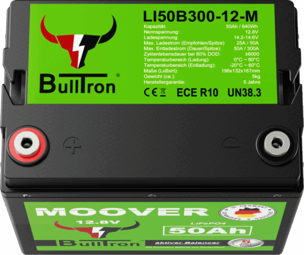 Batterie Moover 50 Ah BullTron mit 50 A Dauer- und 300 A Kurzzeitstrom – Bild 3
