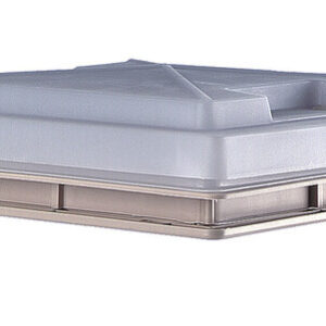 MPK Dachluke Modell 42 Ausschnittmaß 40 x 40 cm mit Moskitonetz und Roll Farbe Rahmen grau