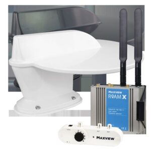 Roam X COMBO Antenne MAXVIEW 4G/5G WiFi-Internet und terristische TV Antenne LTE/DVB, Farbe anthrazit