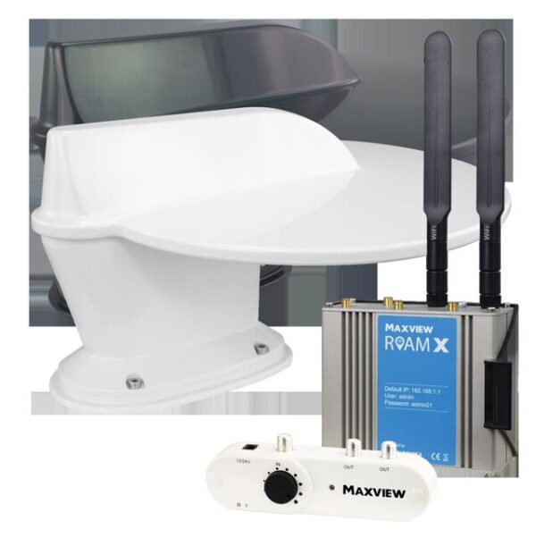 Roam X COMBO Antenne MAXVIEW 4G/5G WiFi-Internet und terristische TV Antenne LTE/DVB, Farbe anthrazit