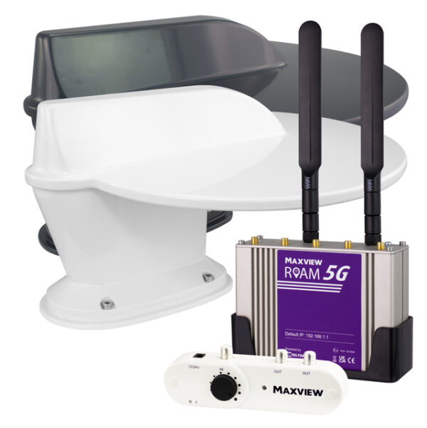 Roam 5G COMBO Antenne MAXVIEW 4G/5G WiFi-Internet und terristische TV Antenne LTE/DVB, Farbe weiß