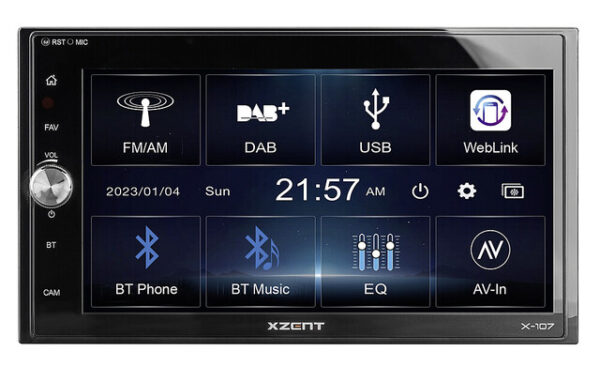Infotainer XZENT X-107 2-DIN, 6,75 Zoll Display