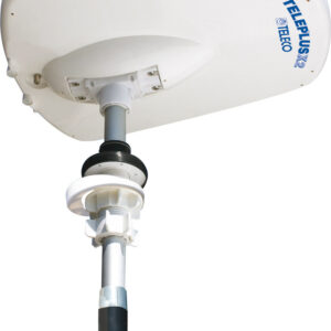 DVB-T2 Antenne Teleco Teleplus X2/165 VU, VHF UHF V/O, 2-fache Polarität AT412 G5, Mast 165 cm