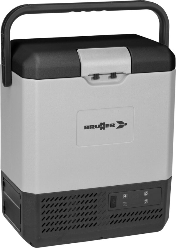 Kompressorkühlbox BRUNNER Polarys Portafreeze 8 l, Farbe schwarz/grau