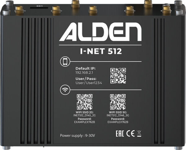 Router und Antennenpaket Alden Router 4G/5G/CAT_20/2 SIM/ 4xLAN + Antenne 4x LTE/2x WiFi 1x GPS/2,4 GHz/5G, Farbe grau