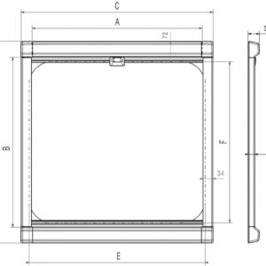 Rastrollo Dometic 3000 710 x 710 mm Farbe weiß