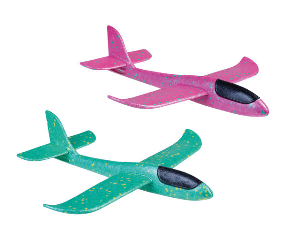 Flugzeug zum Gleiten Foam Glider, ca. 36 x 37 cm 2-farbig