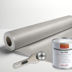 Set Wand-und Deckenverkleidung GISATEX inkl. Spezialkleber und Abrollschneider, Fb. silber