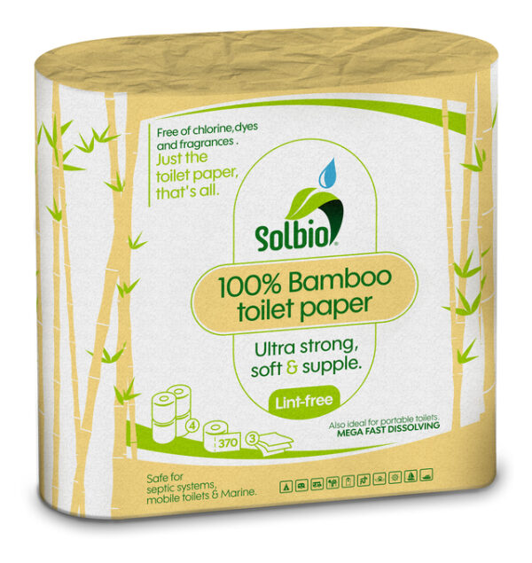 Toilettenpapier Solbio 100_ Bambus, 4 Stück