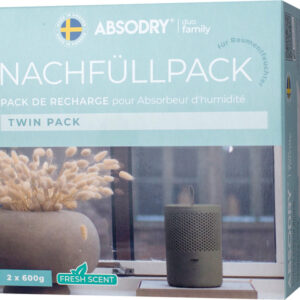 Absodry Duo Family Nachfüllpackung mit Frischeduft ABSODRY für Series 6 und Hanger, 2 x 600 g