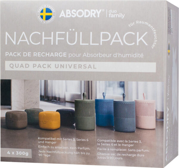 Absodry Duo Family Nachfüllpackung  ABSODRY für Series 3, 4 x 300 g