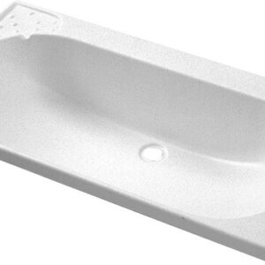 Waschbecken Carysan tiefe Mulde 642 x 160 x 343 mm Farbe weiß