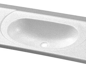 Waschbecken Carysan 895 x 110 x 310 mm Farbe weiß beliebeig kürzbar