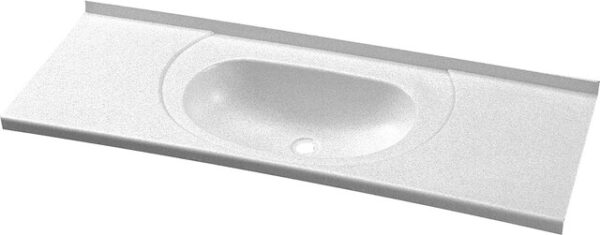 Waschbecken Carysan 895 x 110 x 310 mm Farbe weiß beliebeig kürzbar
