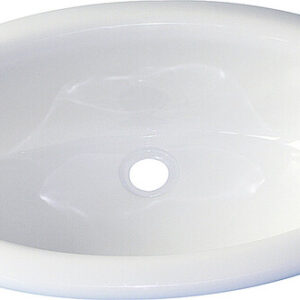 Einlegemulde Comet oval 380 x 200 x 150 mm Farbe weiß glänzend
