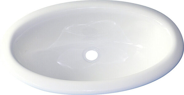 Einlegemulde Comet oval 380 x 200 x 150 mm Farbe weiß glänzend