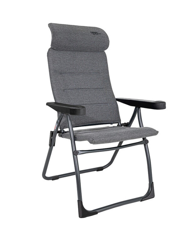 Tex Supreme Compact CRESPO Campingstuhl, 64 x 119 x 64 cm Alu, Farbe grau