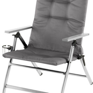Stuhl Coleman 5 Position Padded Hochlehner 79 x 105 x 61 cm Farbe grau / silber