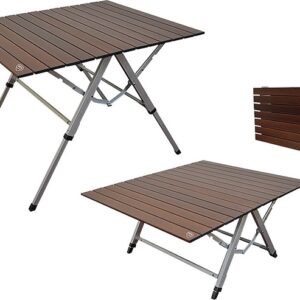 Tisch One Action Table DEFA Alu, Farbe wengé 81 x  60 x 35/60 cm in 2 Stufen