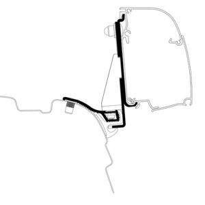 Wandmaarkisenadapter Thule T4200 passend für VW T5/T6 Multivan Rail SWB