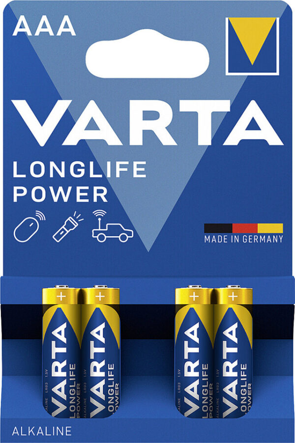 Batterie VARTA Longlife Power Power 1,5 V 1,2 Ah Micro AAA, 4er-Blister