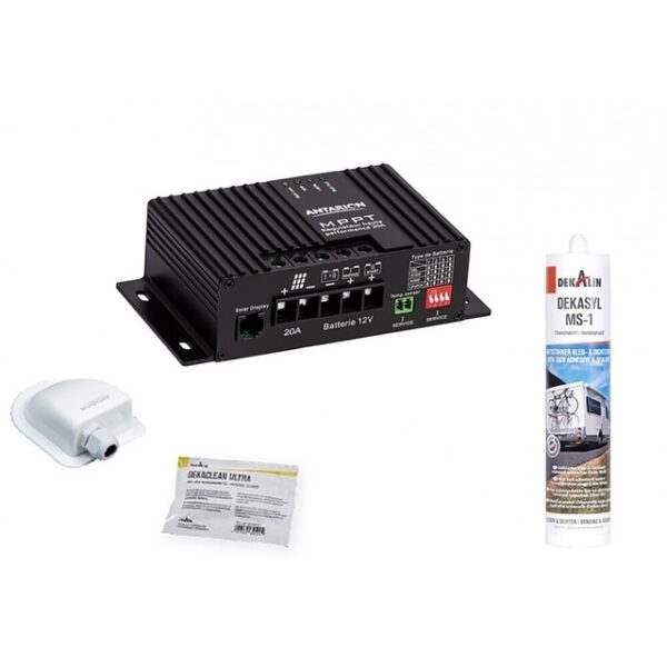 Solaranlage ANTARION Kit ALL BLACK 190 W mit MPPT 20 A Farbe schwarz – Bild 3