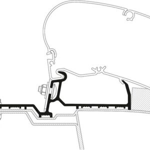 Markisenadapter THULE passend für Renault Master G2 from 2010 für Dachmarkise Omnistor 6030 3-tlg.