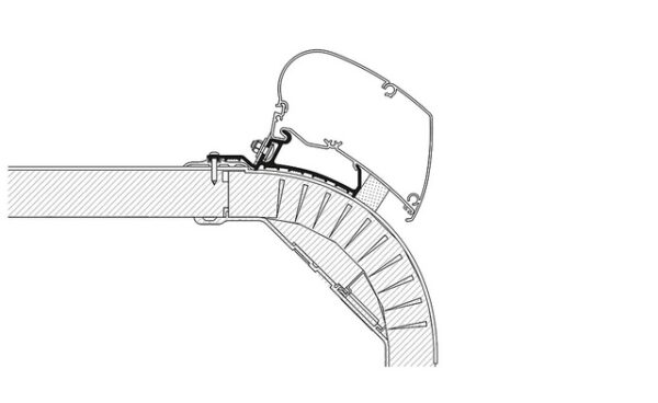 Markisenadapter THULE passend für Laika Kreos für Dach- Markise  Omnistor 6300 / 9200 3 teilig – Bild 2