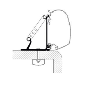 Markisenadapter THULE Wall Universal Roof für Wandmarkise Omnistor 3200 / 4200 / 5200 - 3-tlg.