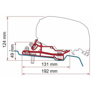 Markisenadapter FIAMMA passend für FordTransit L3 / H3 für D achmarkise F80 - 400 cm