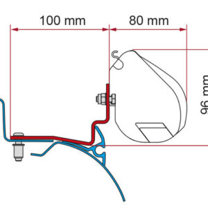 Markisenadapter Thule passend für Kit Camer Cap Road für Wandmarkise F35 Pro - 2-tlg.