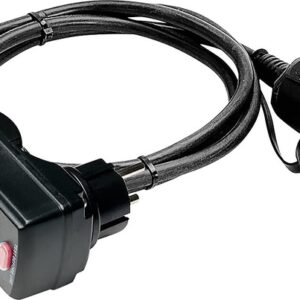 PRCD-Schutzstecker Weingärtner mit Leitung 230 V / 16 A Kabellänge 2 m Farbe schwarz