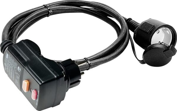 PRCD-Schutzstecker Weingärtner mit Leitung 230 V / 16 A Kabellänge 2 m Farbe schwarz
