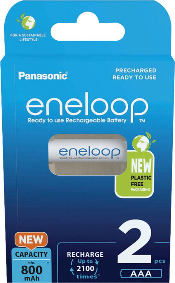 Batterie aufladbar Panasonic Eneloop 1,2 V AAA / HR03 Blister Inhalt: 2 Stück