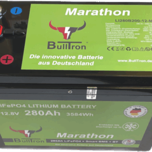 Batterie BullTron Marathon Polar 280 Ah LiFePO4 12,8 V Akku mit Smart BMS, Bluetooth App, akt. Balancer und Heizung