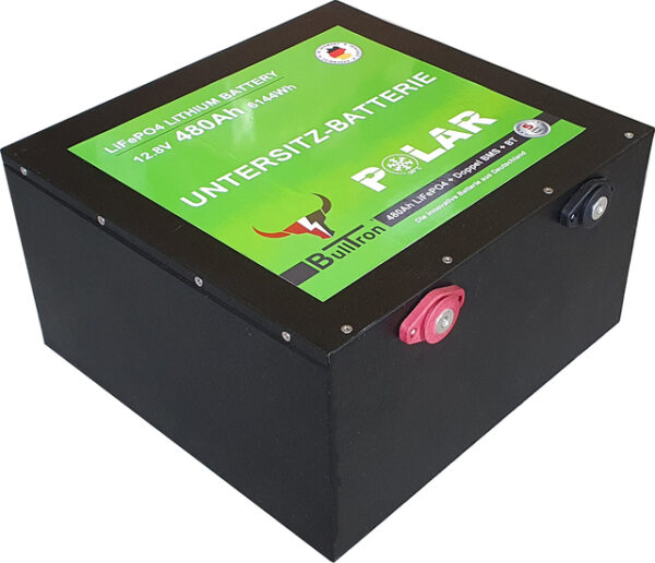 Batterie BullTron Untersitz Polar 480 Ah LiFePO4 12,8 V Akku mit Doppel-BMS, Bluetooth App, akt. Balancer und Heizung – Bild 2